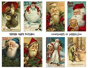 Vintage Santa Collage Sheet