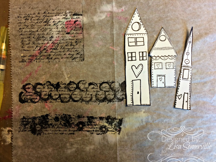Lisa Wonky House Sept step 6 stamp images on deli