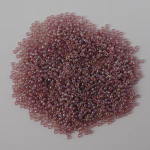 Miyuki 15/0 Seed Beads - 256 Transparent Smoky Amethyst AB