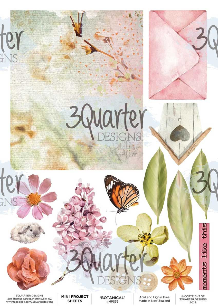 3Quarter Designs Mini Project Sheet - Botanical [MPS39] - Joggles.com