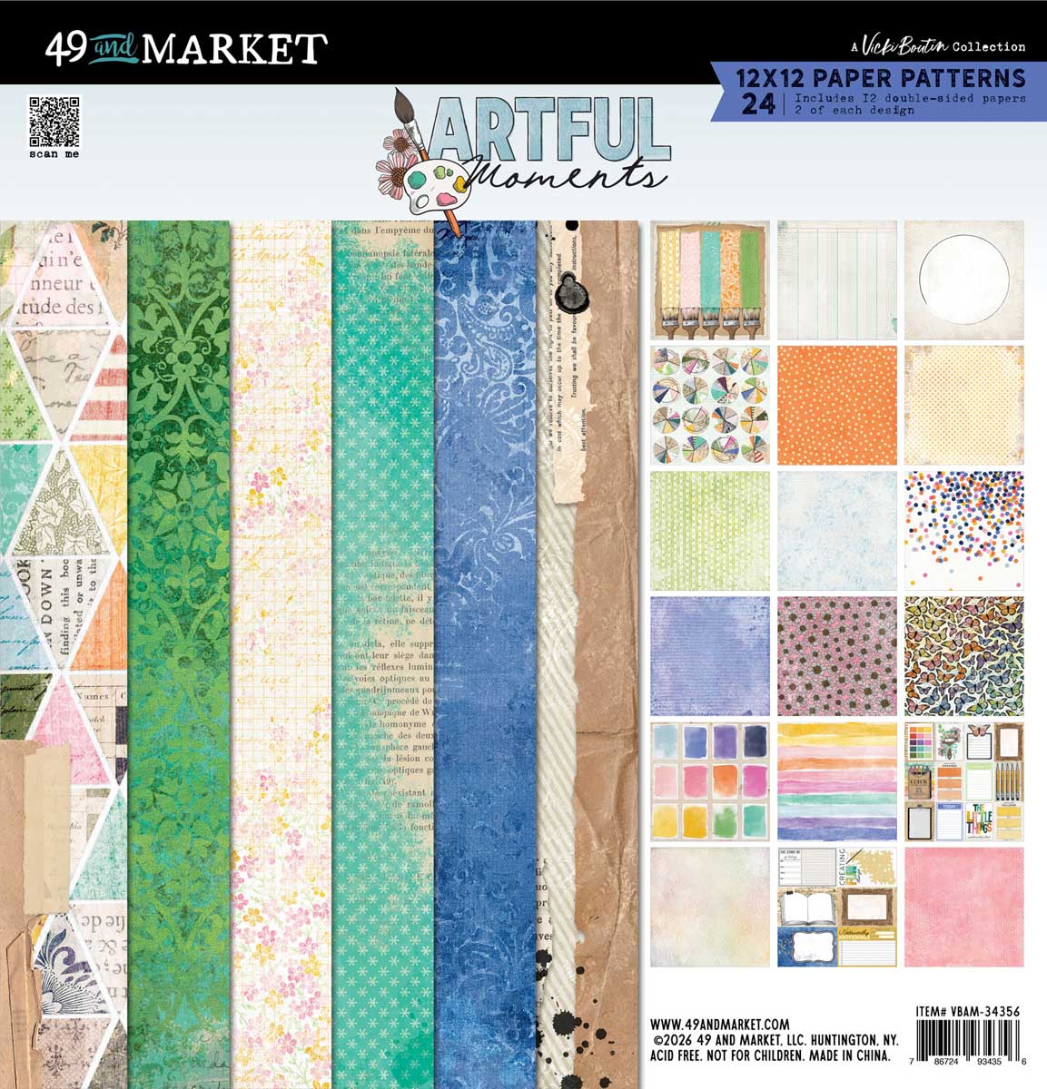 49 & Market Artful Moments Collection - 12" x 12" Paper Patterns [VBAM-34356]