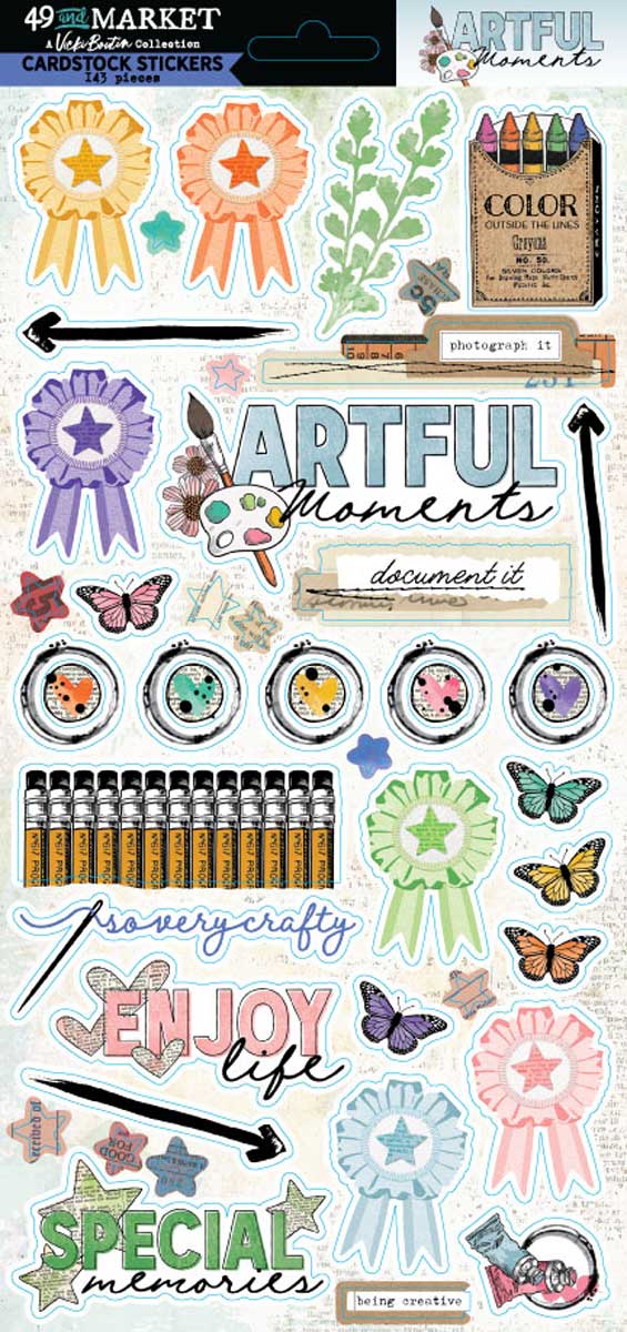 49 & Market Artful Moments Collection - Cardstock Stickers [VBAM-34578]