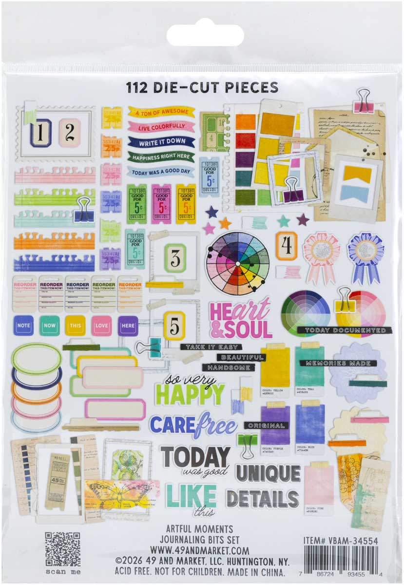 49 & Market Artful Moments Collection - Journaling Bits Set [VBAM-34554] - Image 2