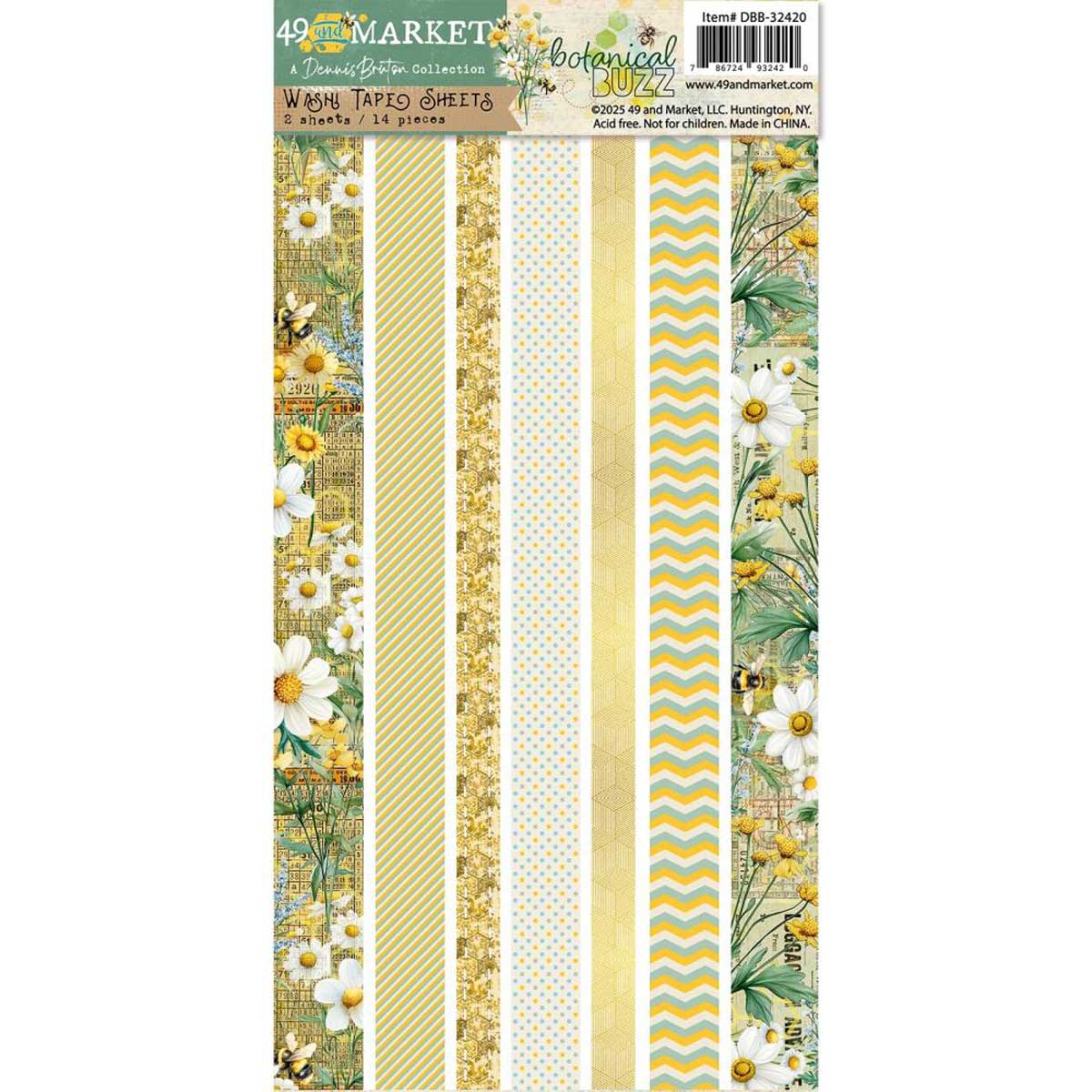 49 & Market Botanical Buzz Collection - Washi Tape Sheets [DBB-32420]