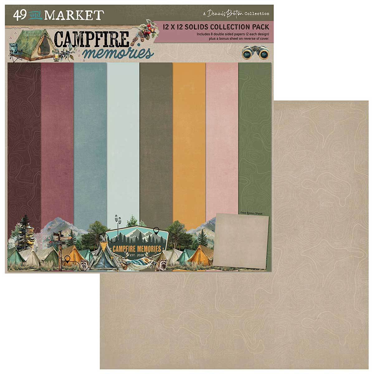 49 & Market Campfire Memories Collection - 12" x 12" Collection Pack - Solids [DCM-37289] - Image 2