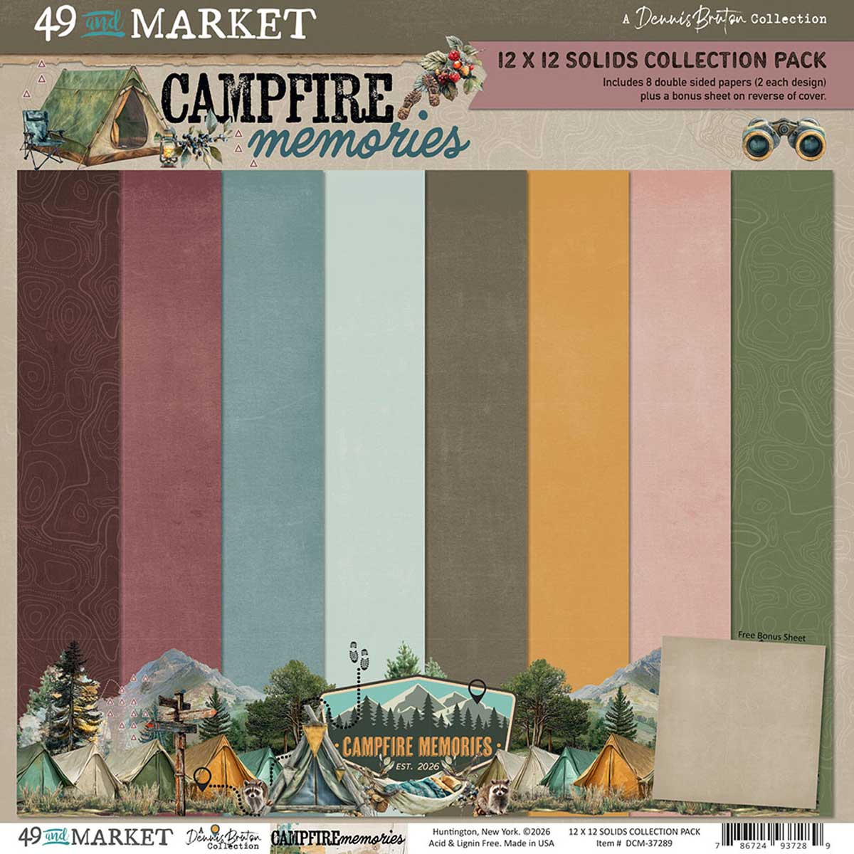 49 & Market Campfire Memories Collection - 12" x 12" Collection Pack - Solids [DCM-37289]