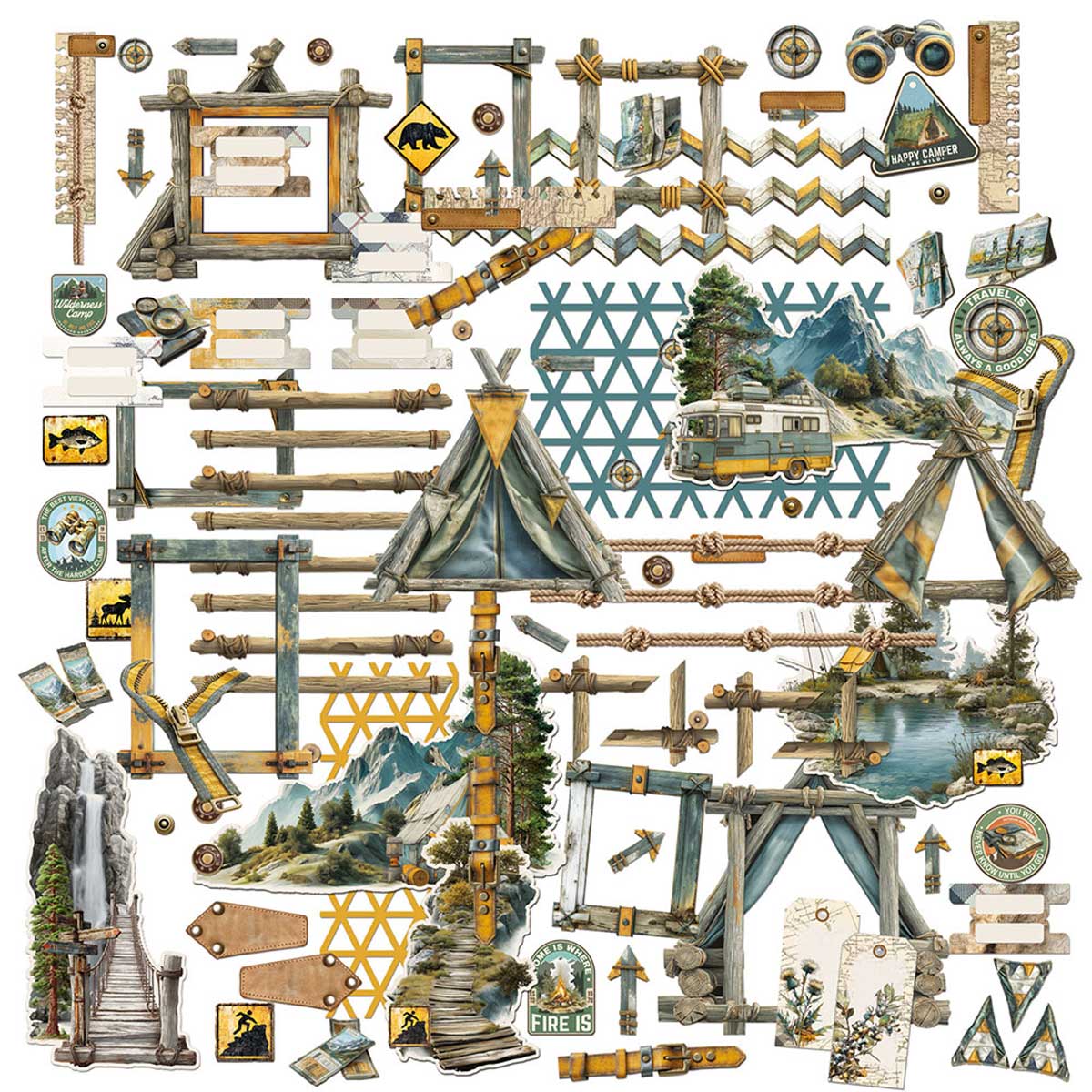 49 & Market Campfire Memories Collection - Ephemera & Frame Set [DCM-37463] - Image 3