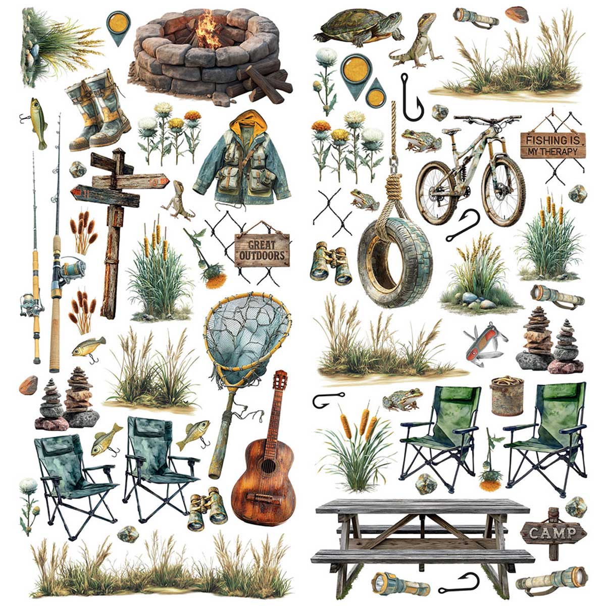 49 & Market Campfire Memories Collection - Laser Cut Fishing Elements [DCM-37456] - Image 2