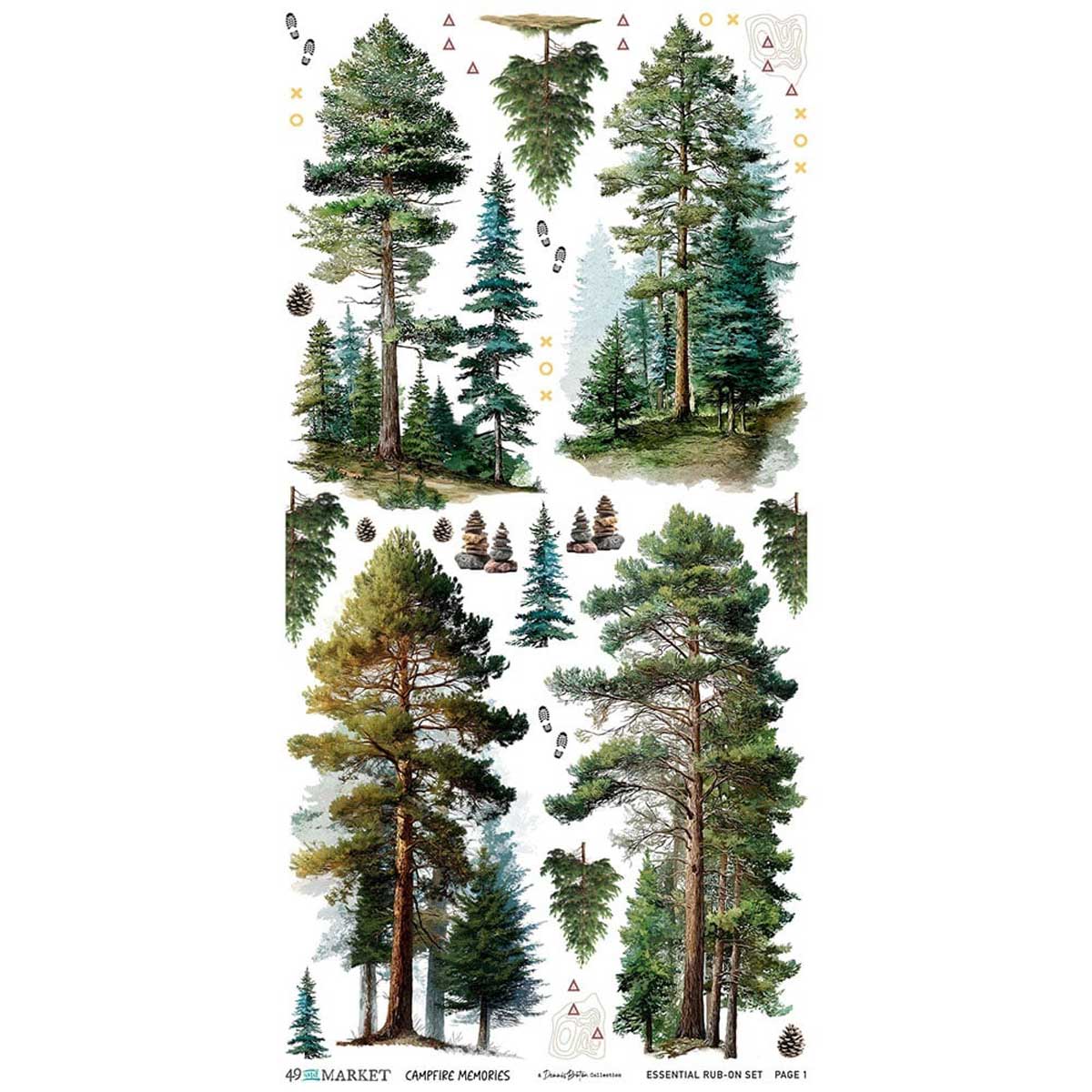 49 & Market Campfire Memories Collection - Rub On Transfer Set - Essential [DCM-37432] - Image 2