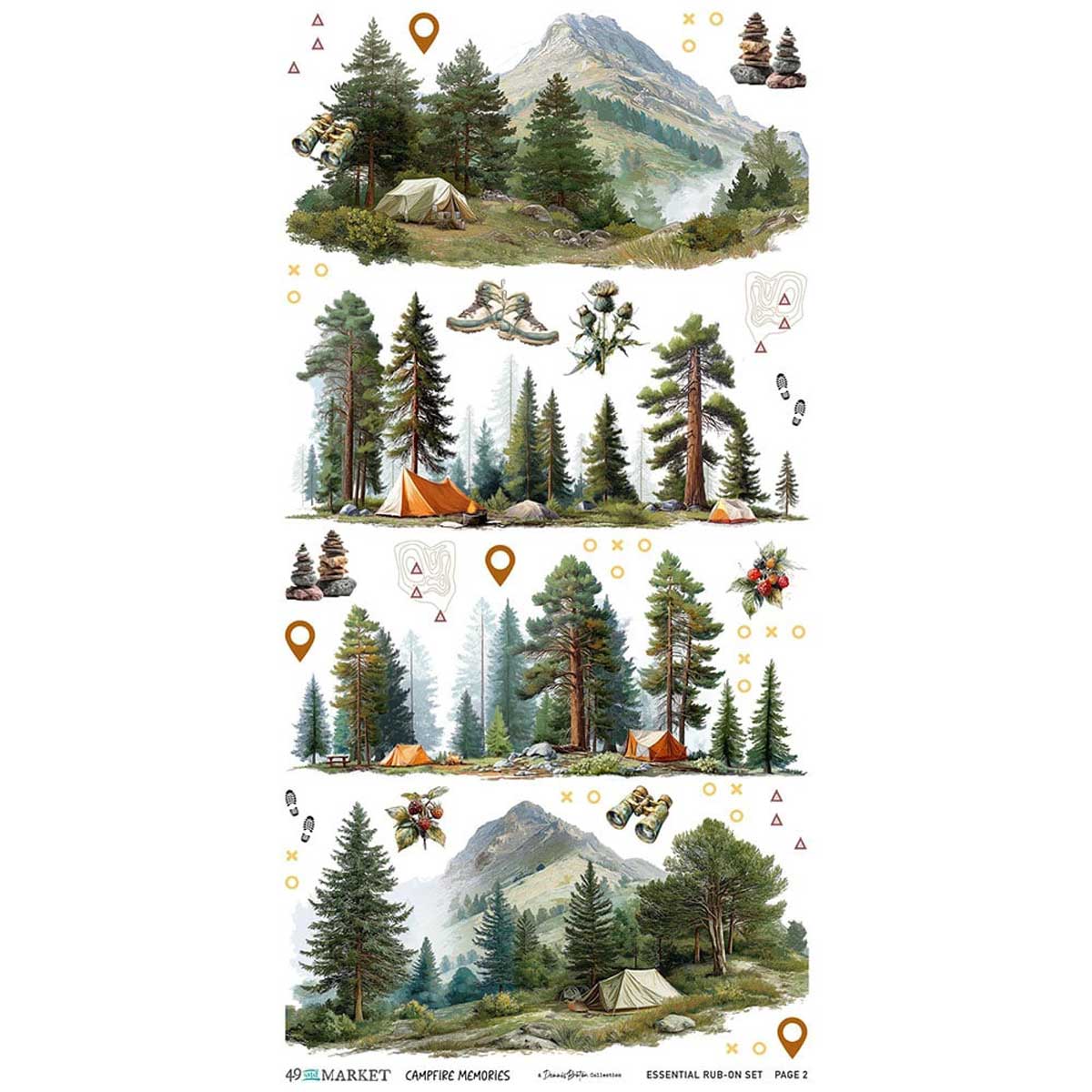 49 & Market Campfire Memories Collection - Rub On Transfer Set - Essential [DCM-37432] - Image 3