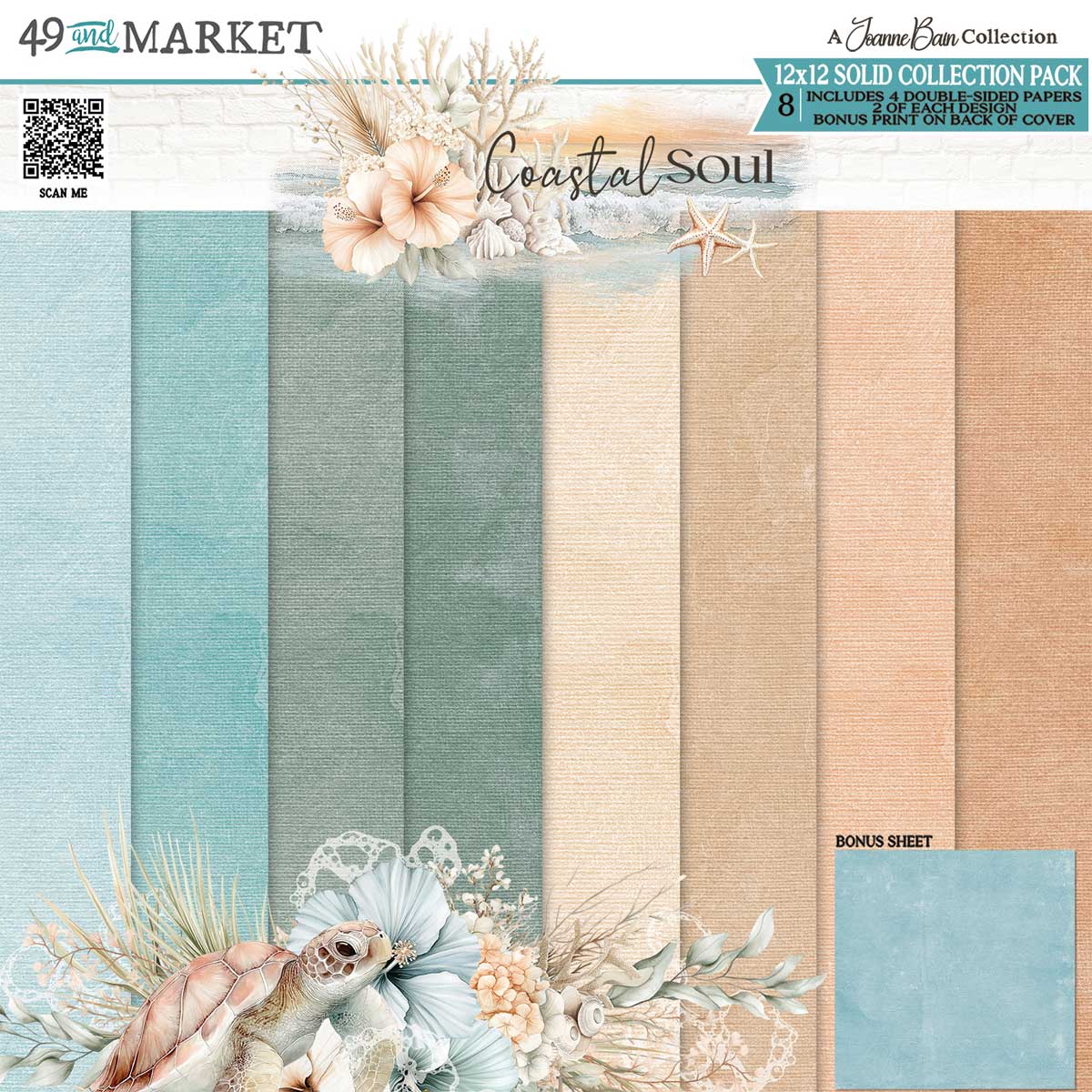 49 & Market Coastal Soul Collection - 12" x 12" Solids Collection Pack [JCS-36800]
