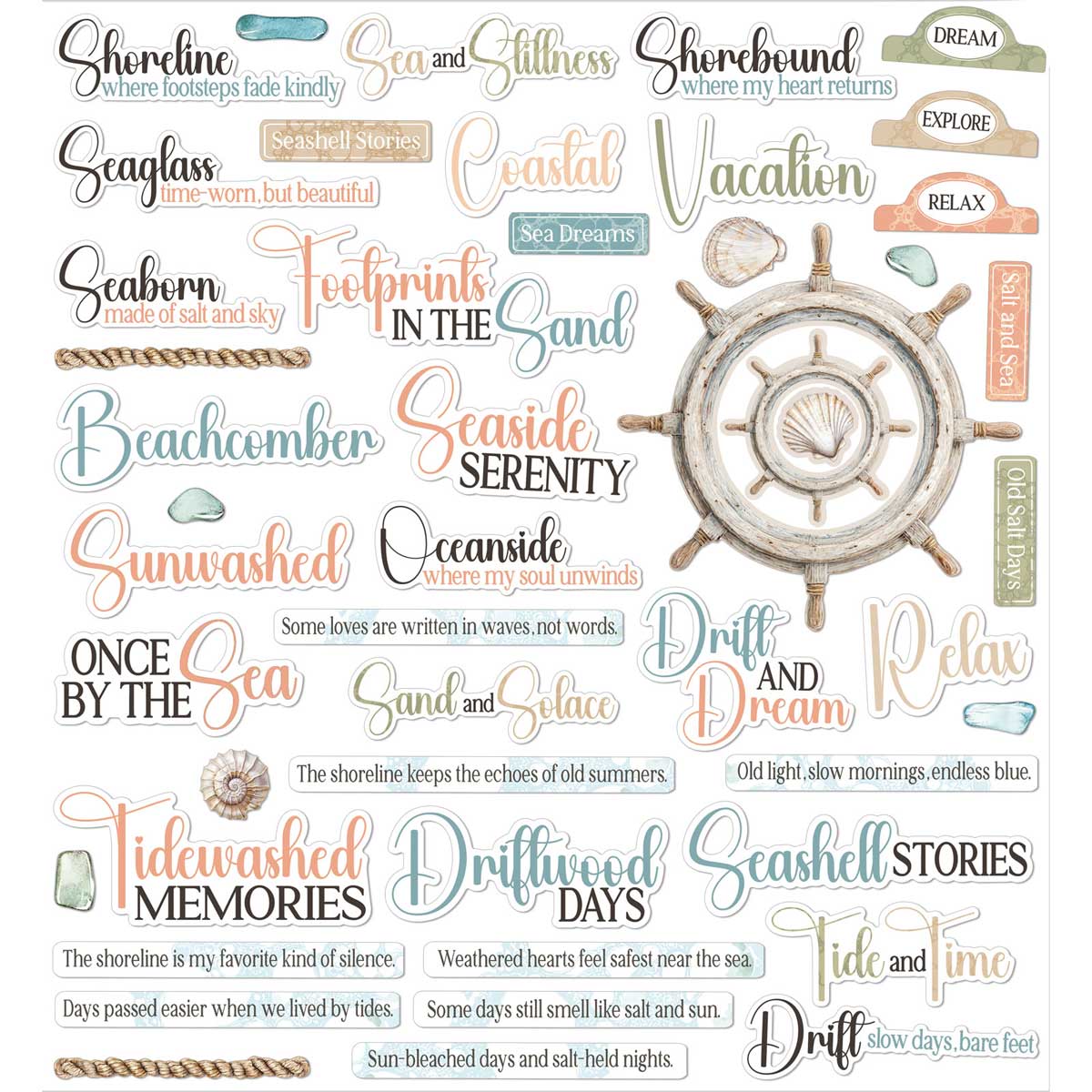 49 & Market Coastal Soul Collection - Chipboard Assortment [JCS-36992] - Image 2