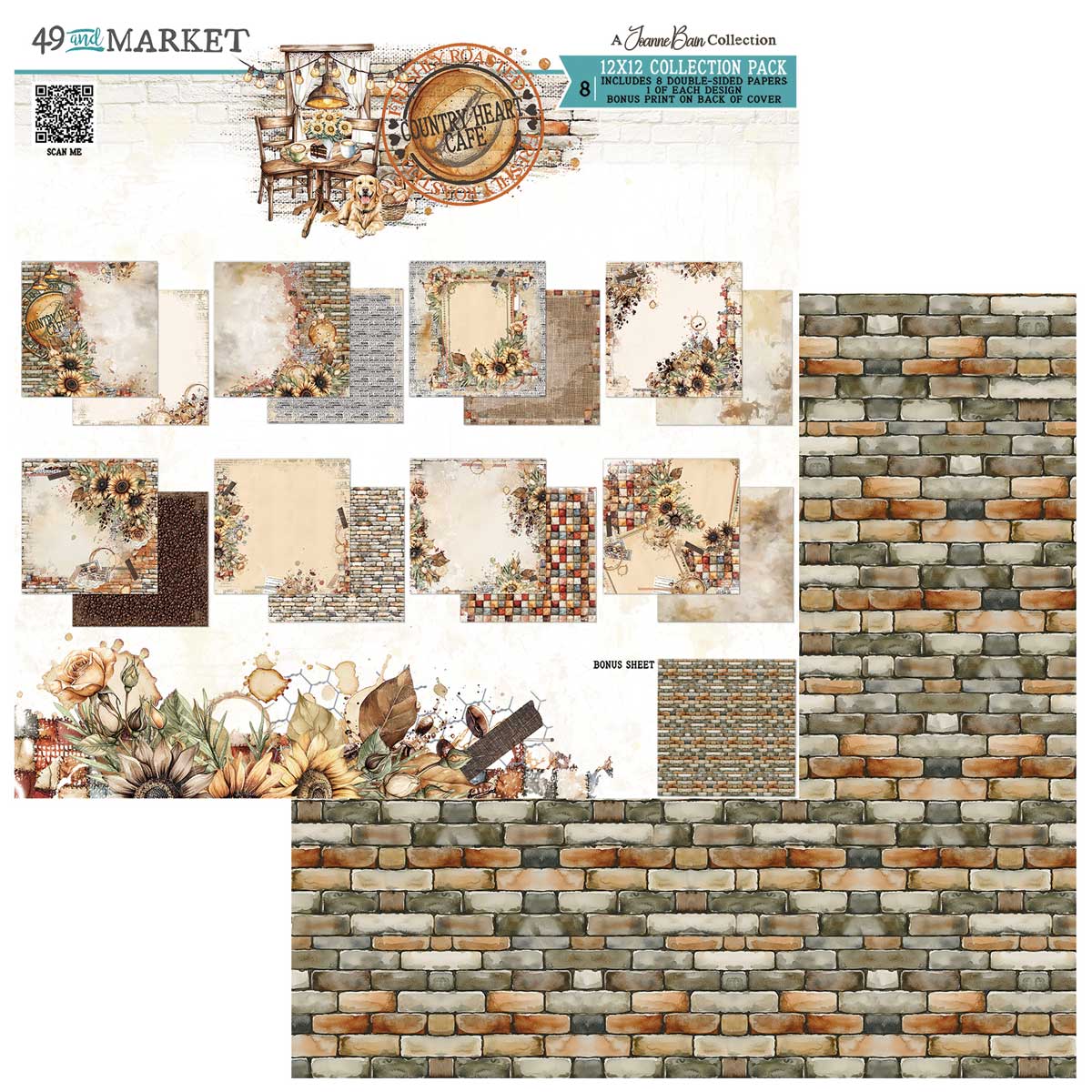 49 & Market Country Heart Cafe Collection - 12" x 12" Collection Pack [JCH-36213] - Image 2