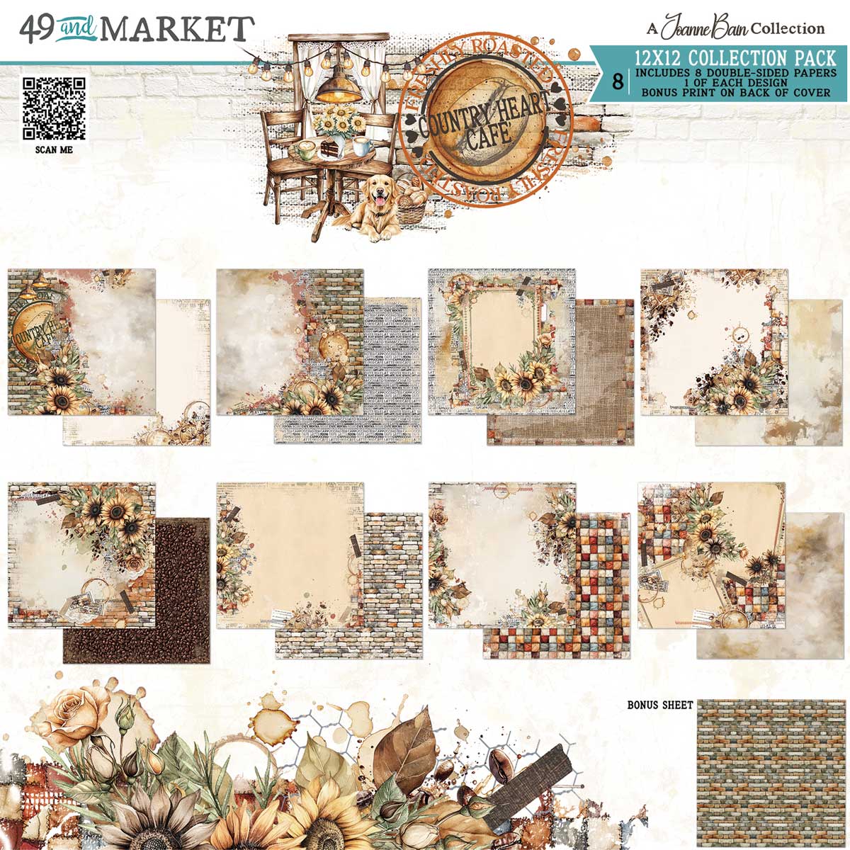 49 & Market Country Heart Cafe Collection - 12" x 12" Collection Pack [JCH-36213]