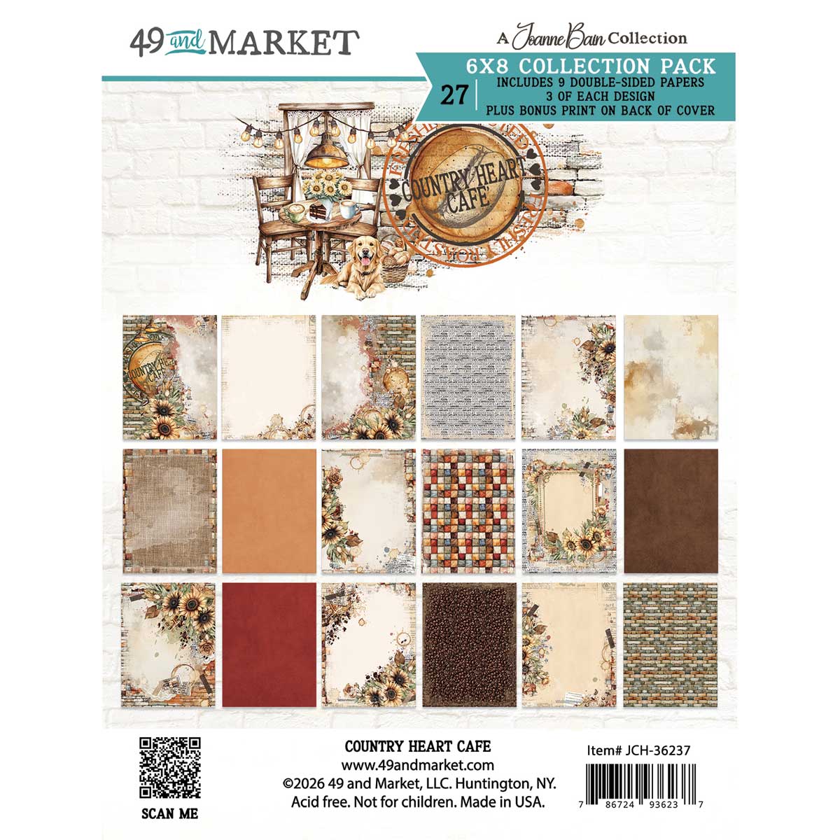49 & Market Country Heart Cafe Collection - 6" x 8" Collection Pack [JCH-36237]