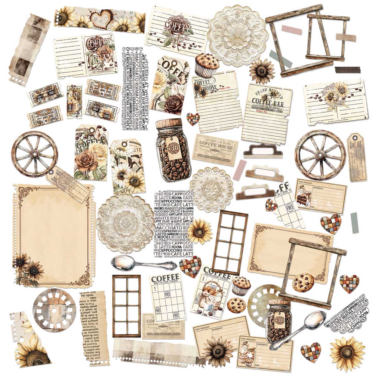 49 & Market Country Heart Cafe Collection - Die Cut Elements [JCH-36398] - Image 2