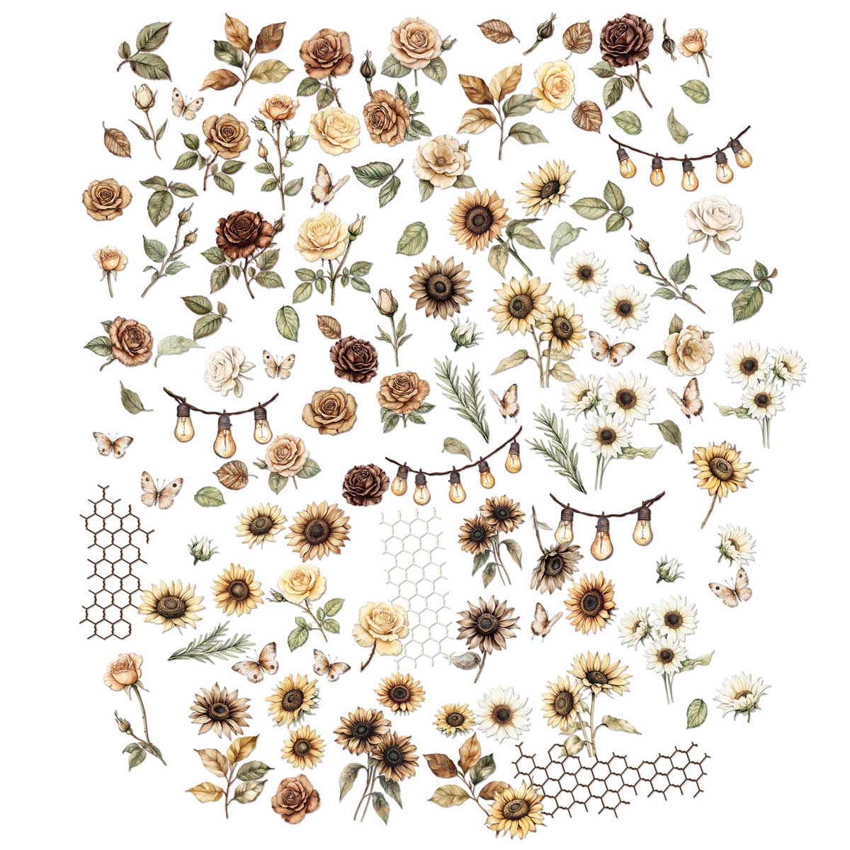 49 & Market Country Heart Cafe Collection - Laser Cut Wildflowers [JCH-36381] - Image 2