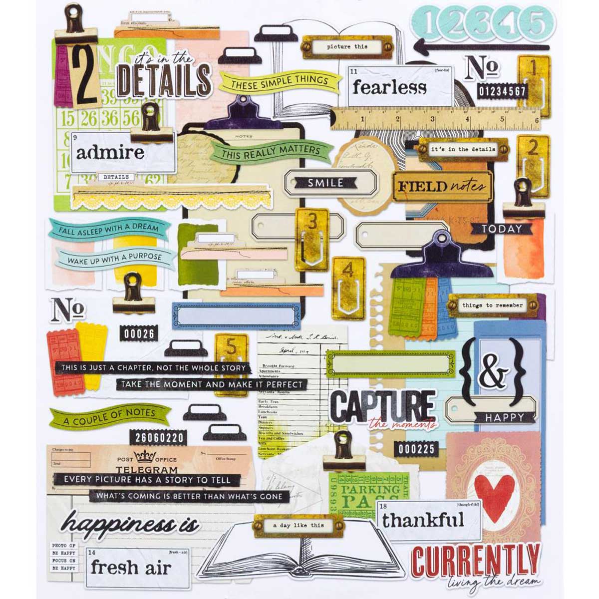 49 & Market Curiosities In Willow Grove Collection - Journaling Bits Set [VBWG-33687] - Image 2