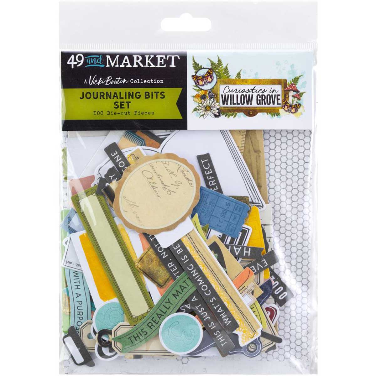 49 & Market Curiosities In Willow Grove Collection - Journaling Bits Set [VBWG-33687]