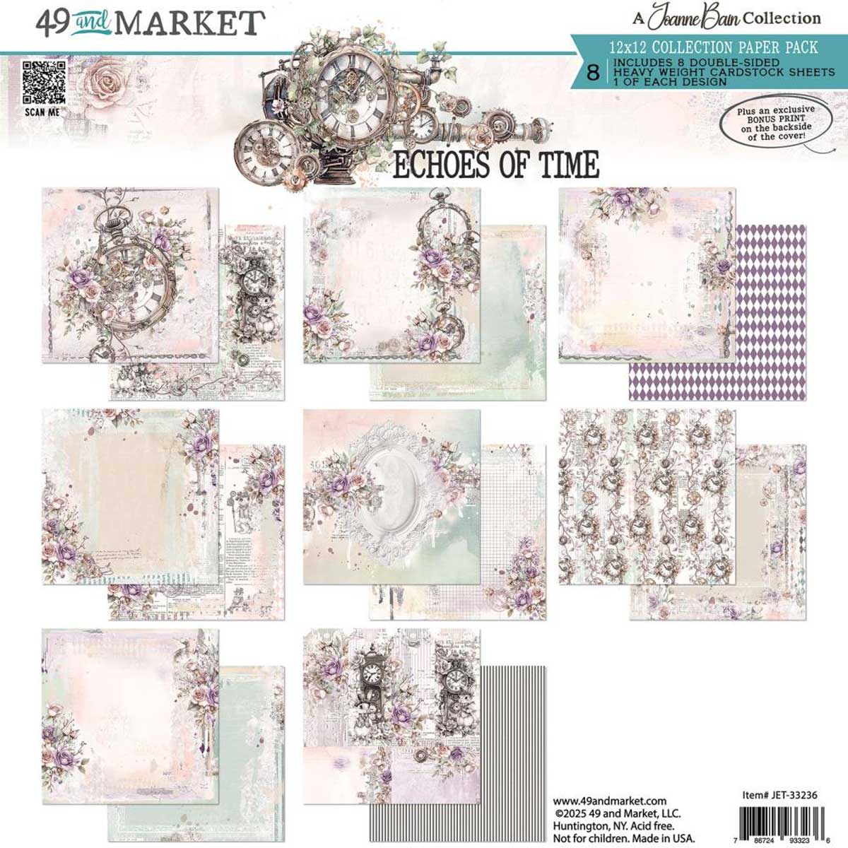 49 & Market Echoes Of Time Collection - 12" x 12" Collection Paper Pack [JET-33236]