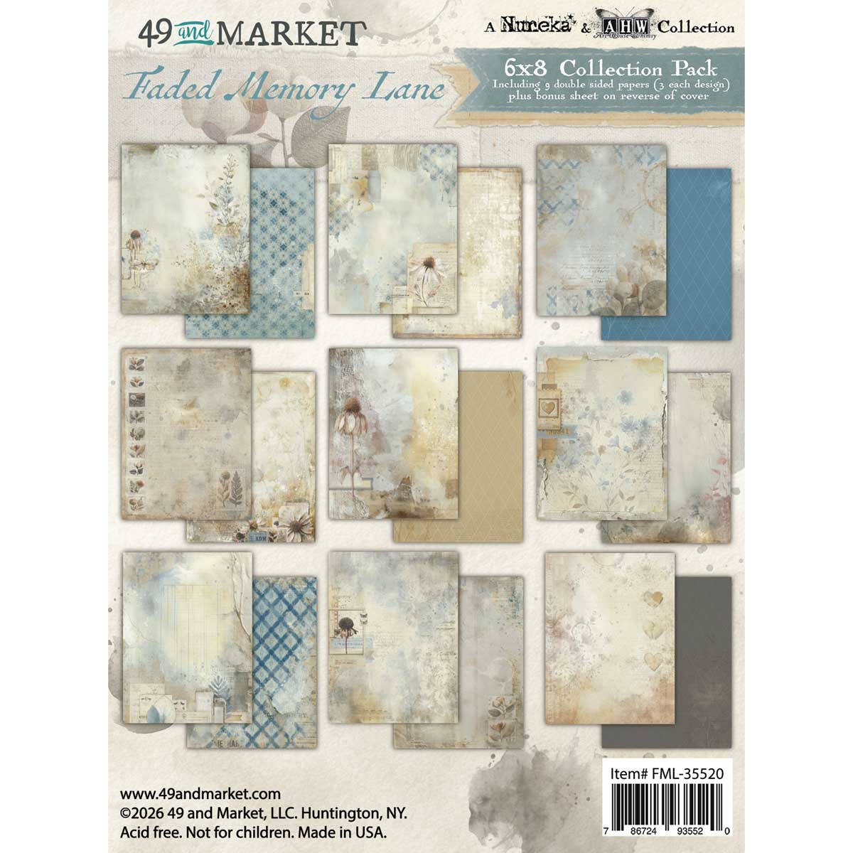 49 & Market Faded Memory Lane Collection - 6" x 8" Collection Pack [FML-35520]