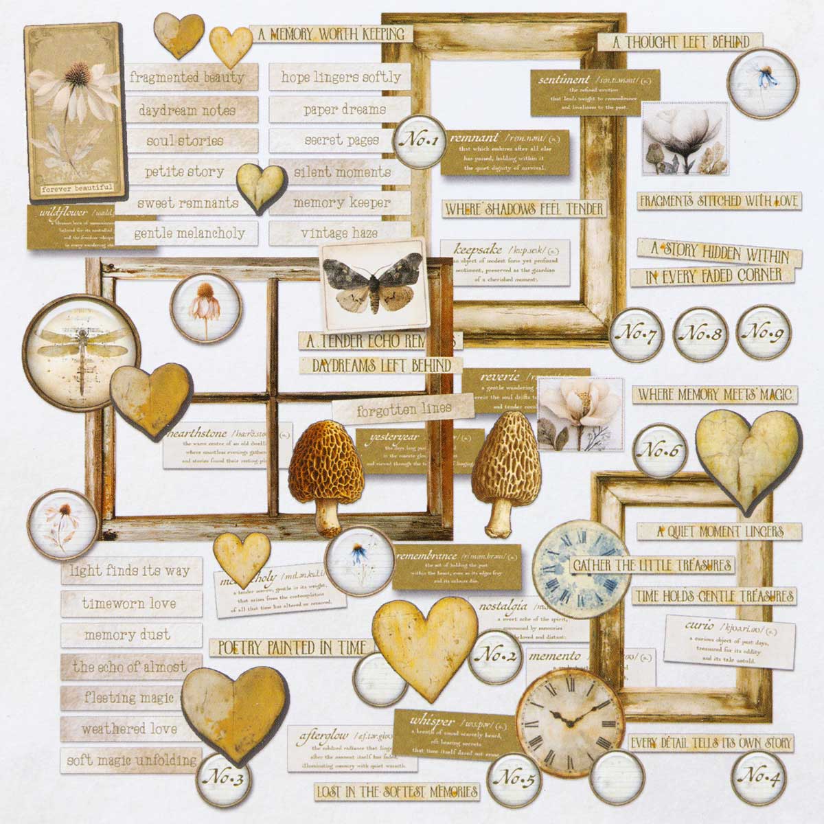 49 & Market Faded Memory Lane Collection - Chipboard Set [FML-35728] - Image 2