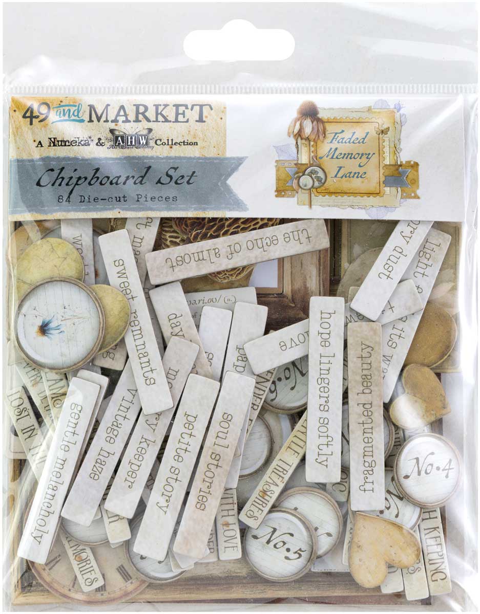 49 & Market Faded Memory Lane Collection - Chipboard Set [FML-35728]