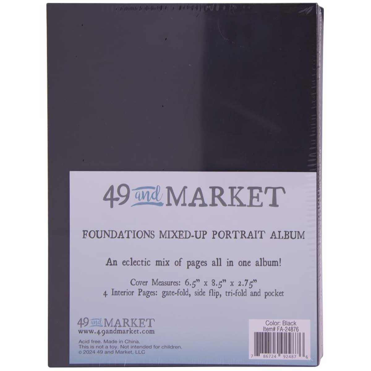 49 & Market Foundations Mixed-Up Portrait Album - Black [FA-24876]