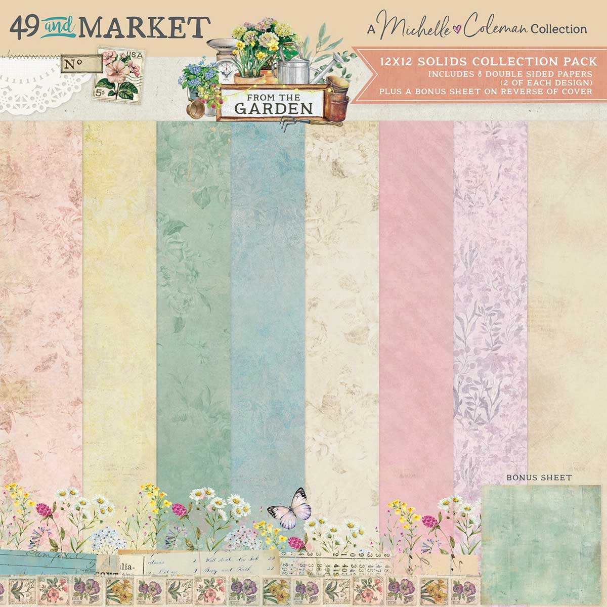 49 & Market From The Garden Collection - 12" x 12" Solids Collection Pack [FTG-35292]