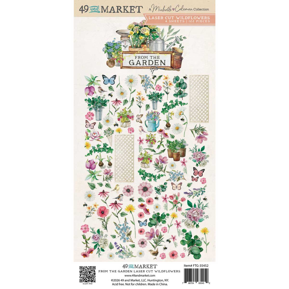 49 & Market From The Garden Collection - Laser Cut Wildflowers [FTG-35452]