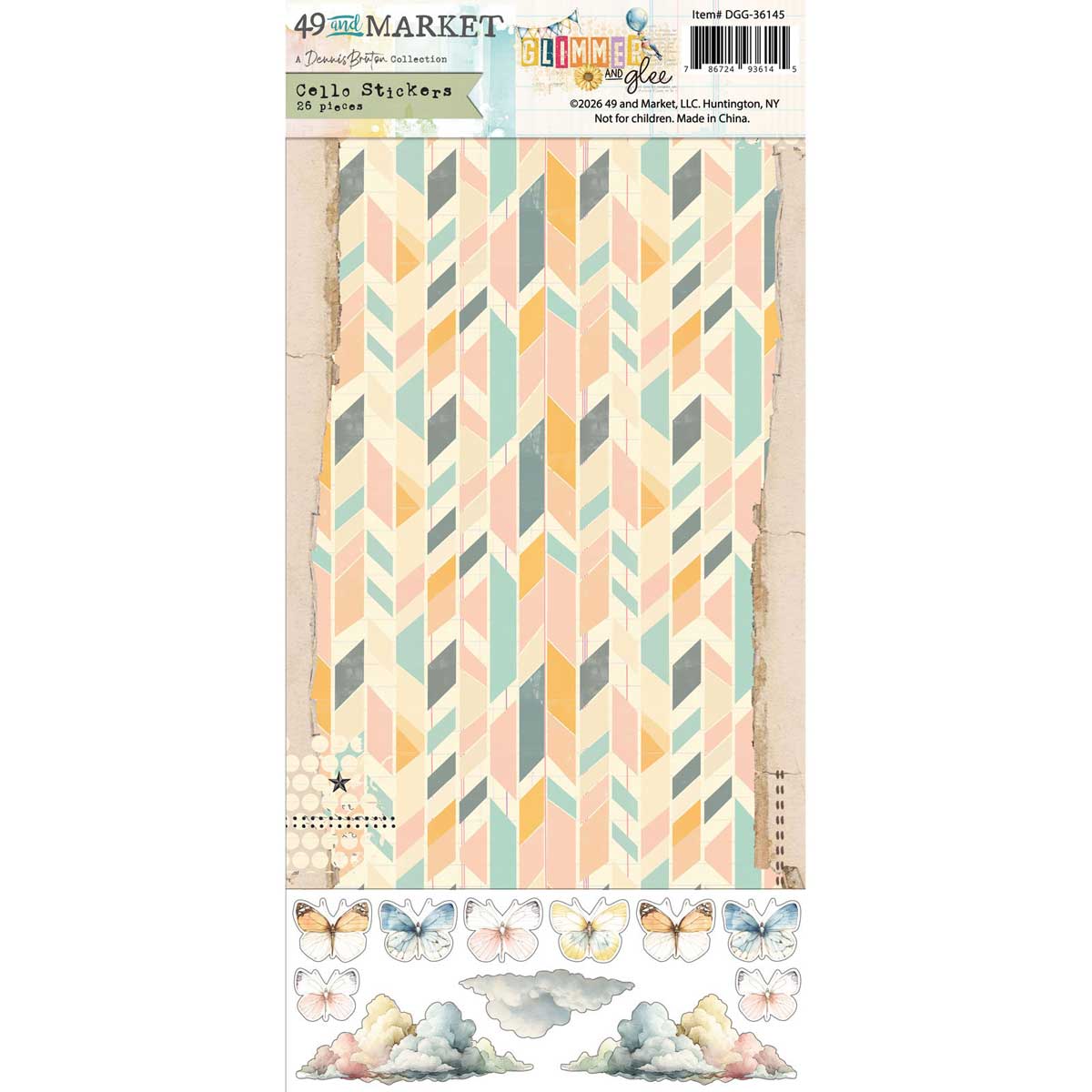 49 & Market Glimmer & Glee Collection - Cello Stickers [DGG-36145]