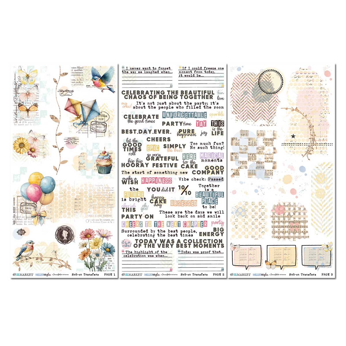 49 & Market Glimmer & Glee Collection - Rub On Transfer Set - Essential [DGG-36114] - Image 2