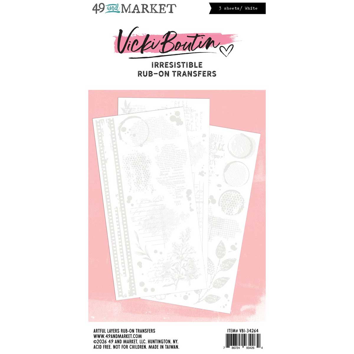 49 & Market Irresistible Collection - Rub-On Transfers - Artful Layers [VBI-34264]