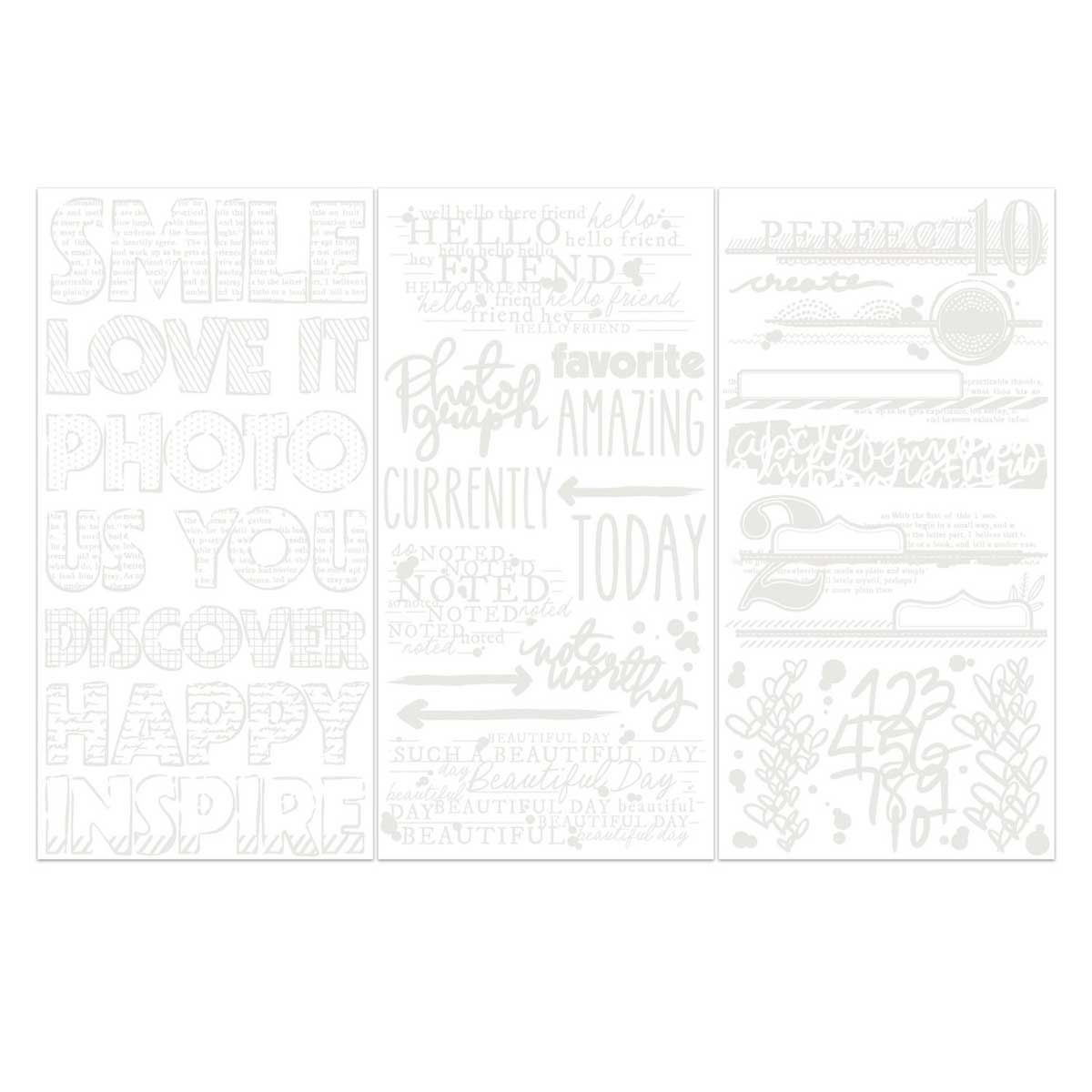 49 & Market Irresistible Collection - Rub-On Transfers - Artful Words [VBI-34271] - Image 2