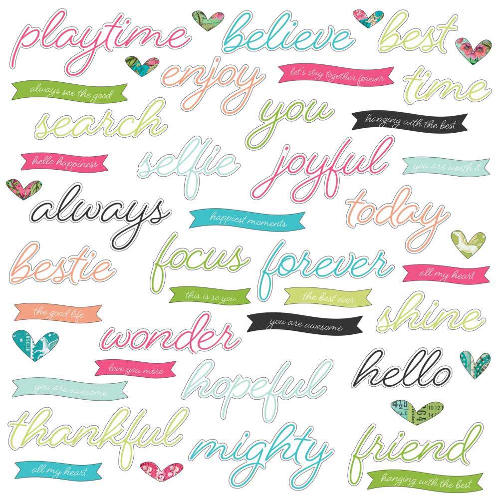 49 & Market Kaleidoscope Collection - Chipboard Words [KAL27273] - Image 2