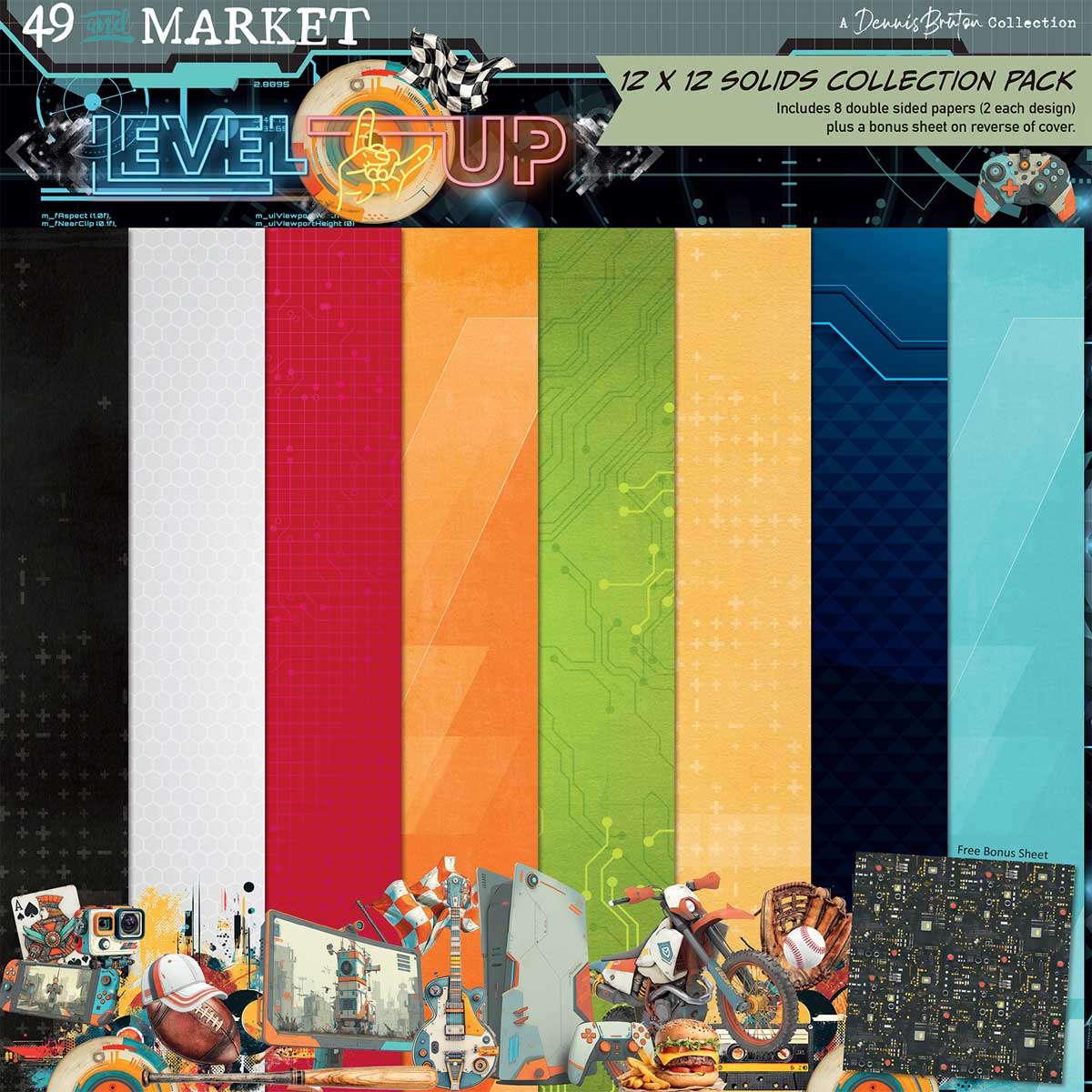 49 & Market Level Up Collection - 12" x 12" Solids Collection Pack [DLU-36466]