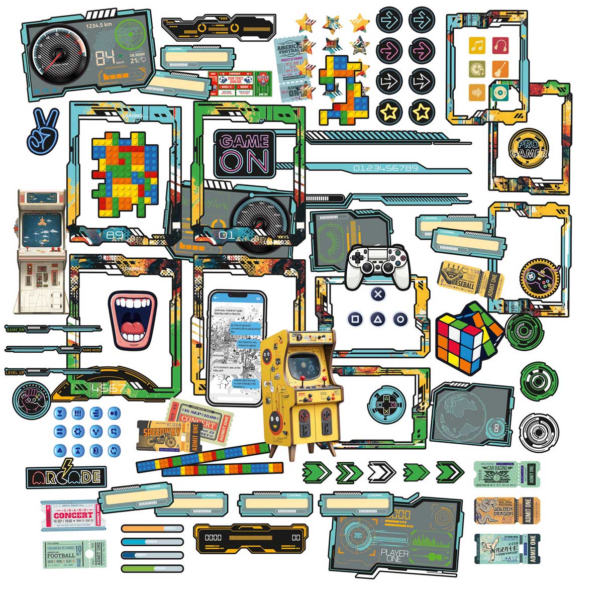 49 & Market Level Up Collection - Ephemera & Frame Set With Foil [DLU-36633] - Image 2