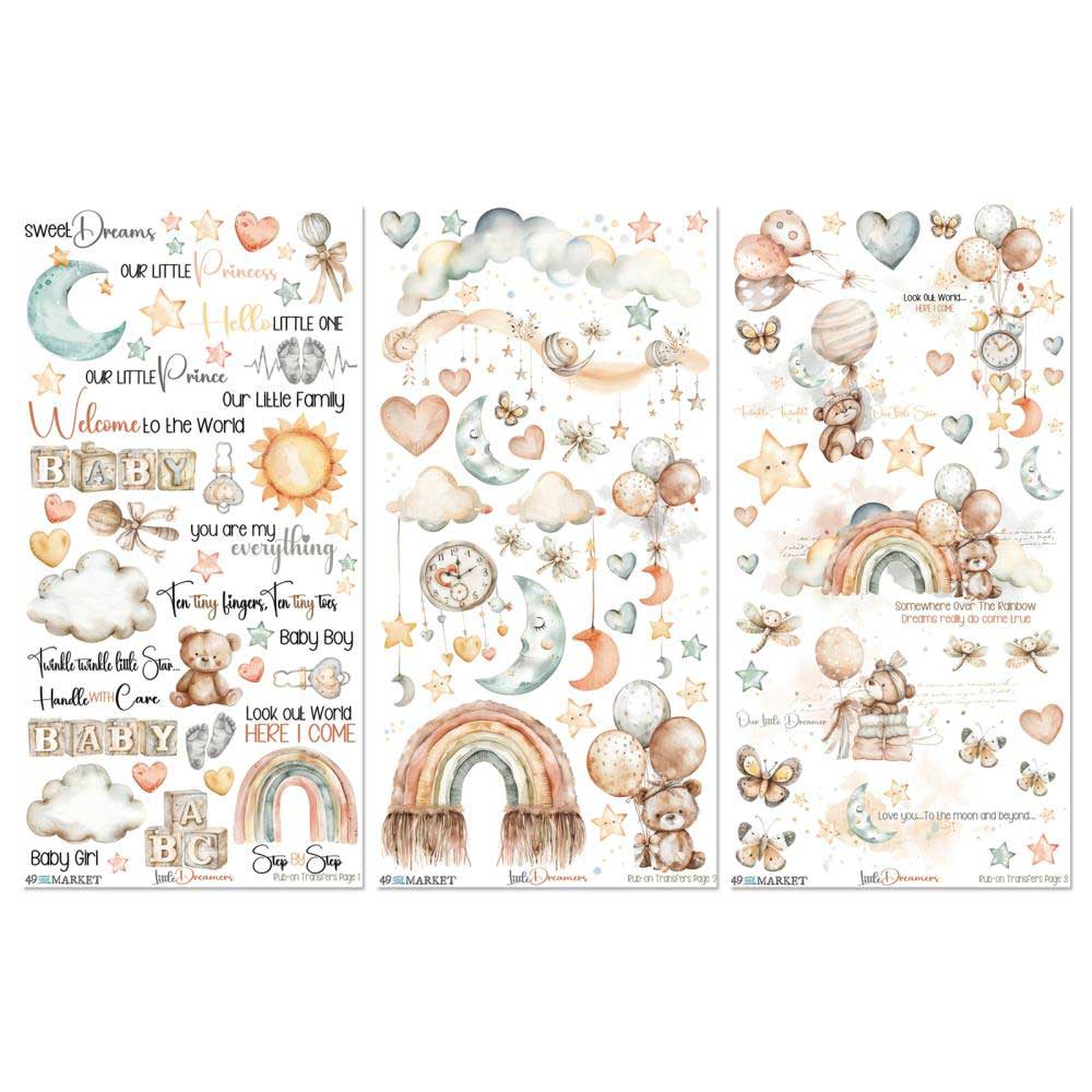 49 & Market Little Dreamers Collection - Rub On Transfers [JLD-31805] - Image 2