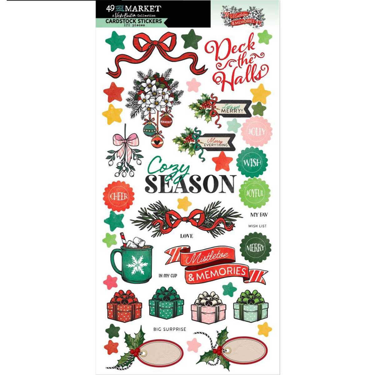 49 & Market Mistletoe & Memories Collection - Cardstock Stickers [VBM-32727]
