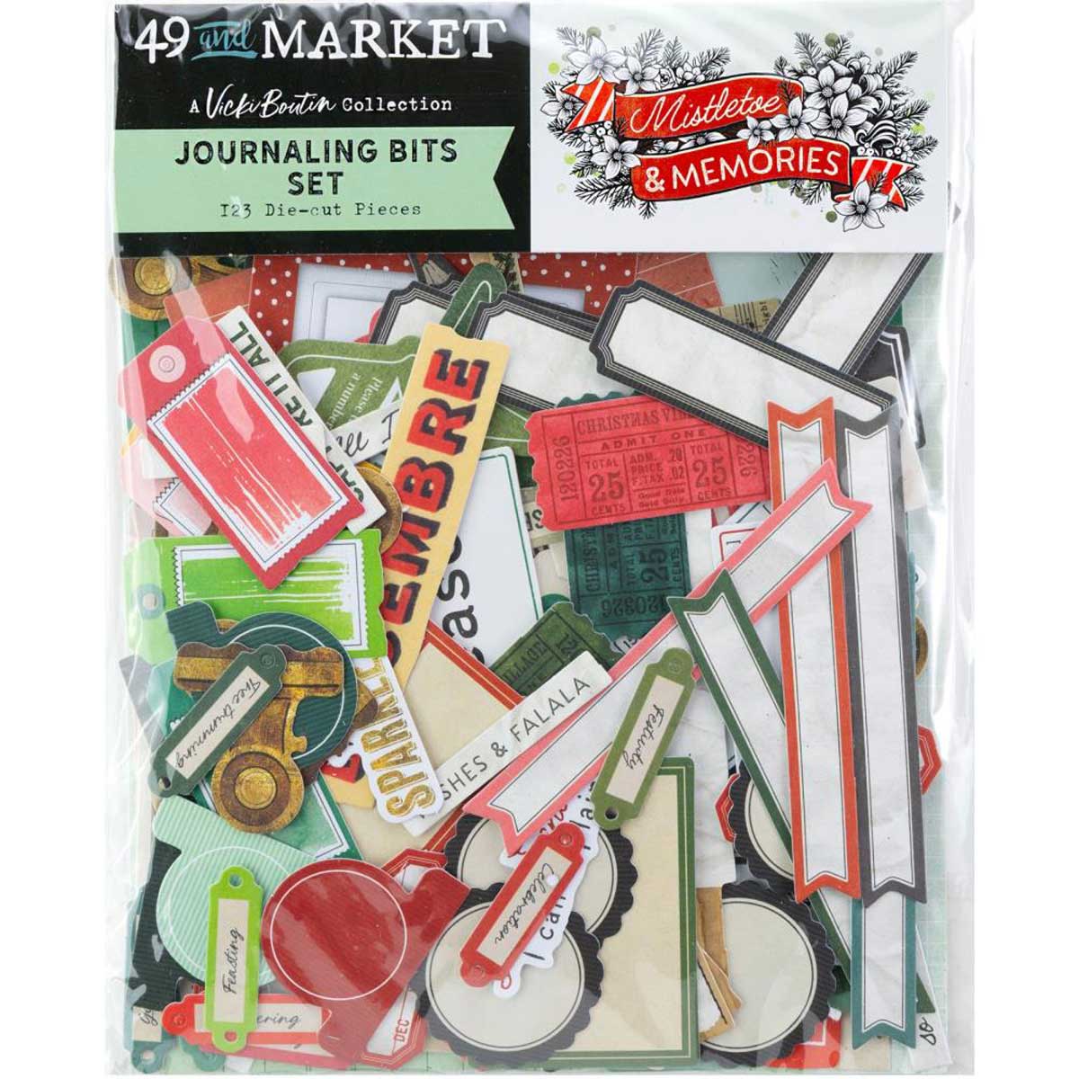 49 & Market Mistletoe & Memories Collection - Journaling Bits Set [VBM-32703]
