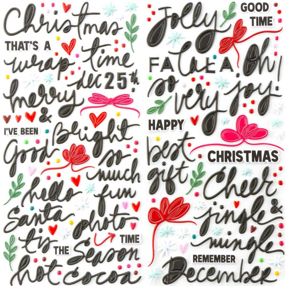 49 & Market Mistletoe & Memories Collection - Puffy Stickers [VBM-32734] - Image 2