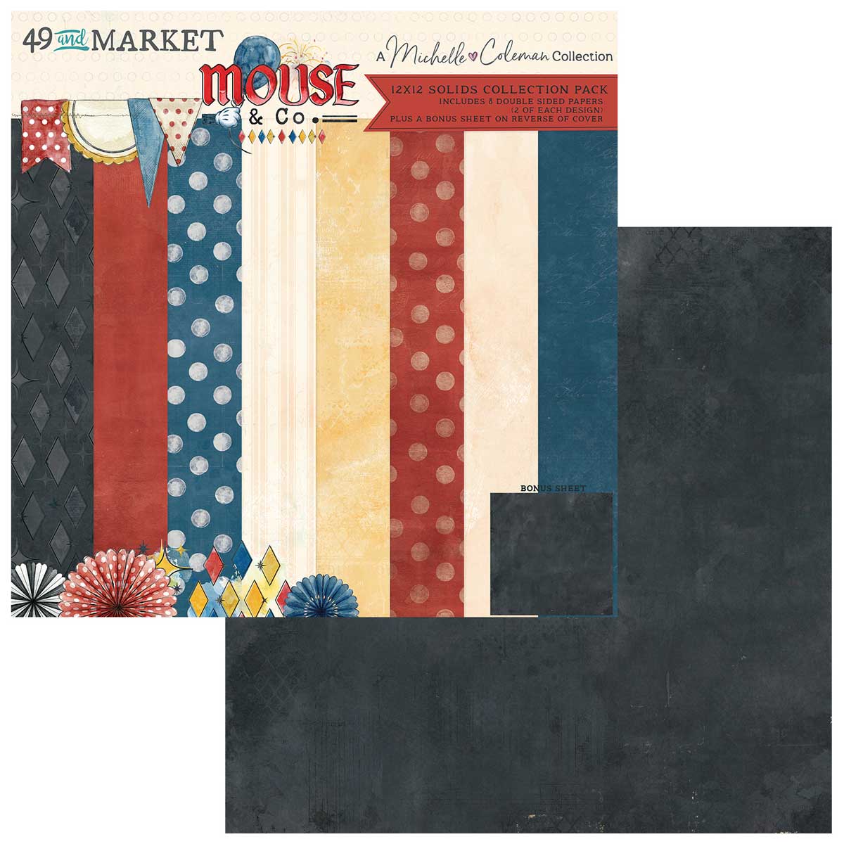 49 & Market Mouse & Co. Collection - 12" x 12" Collection Pack - Solids [MMC-37524] - Image 2