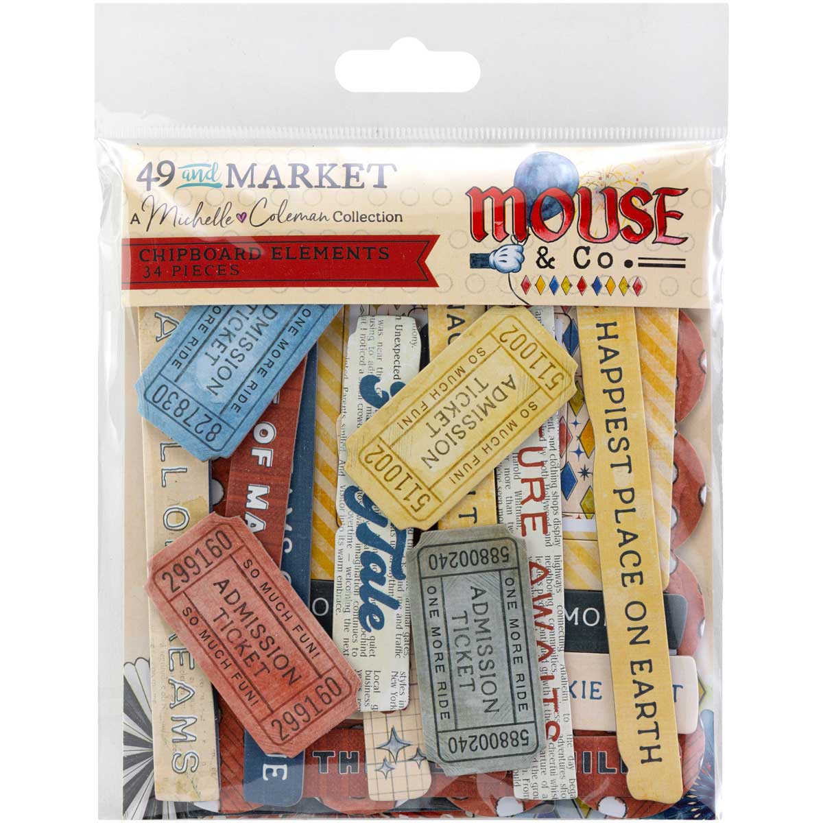 49 & Market Mouse & Co. Collection - Chipboard Elements [MMC-37722]