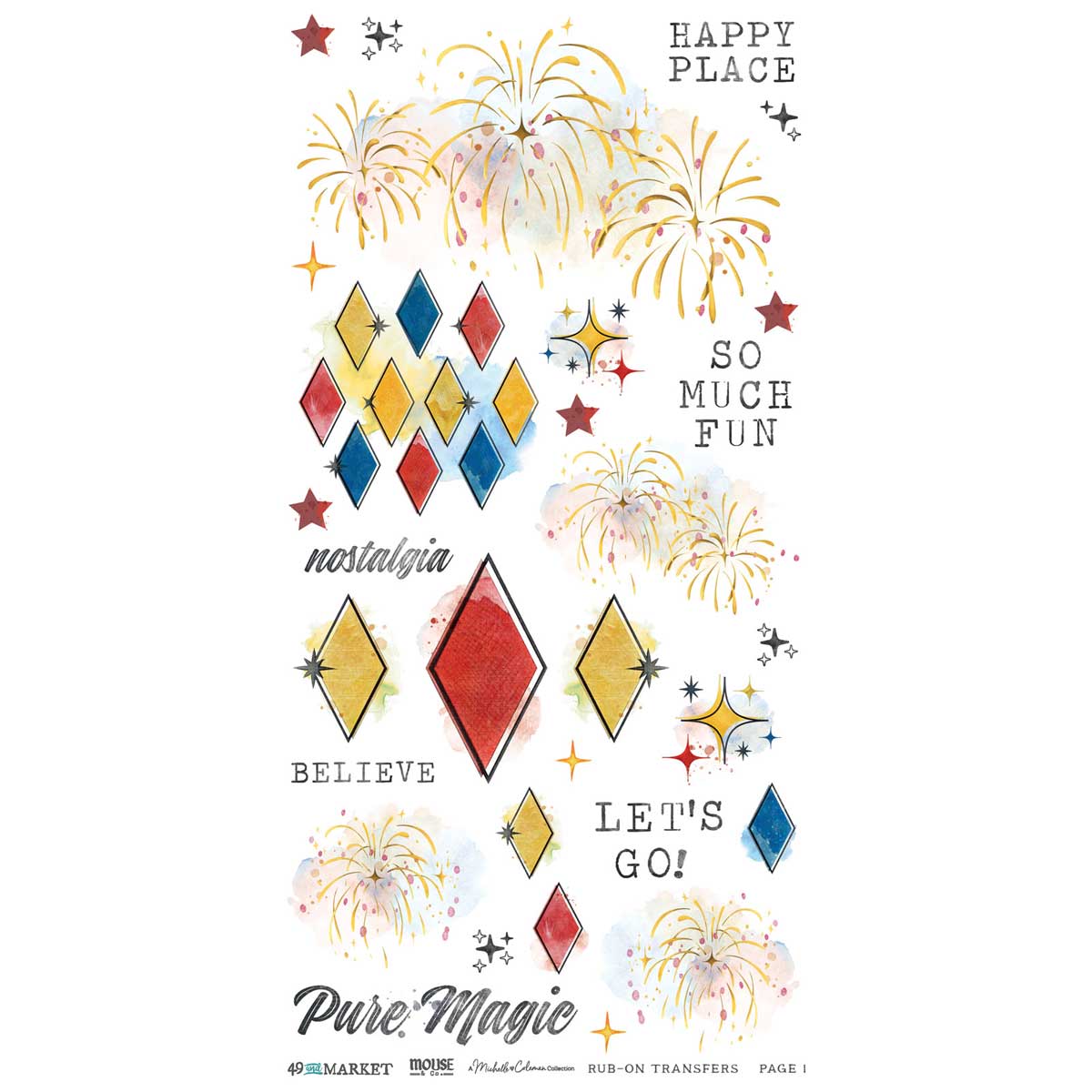 49 & Market Mouse & Co. Collection - Rub On Transfer Set - Blendable [MMC-37678] - Image 2