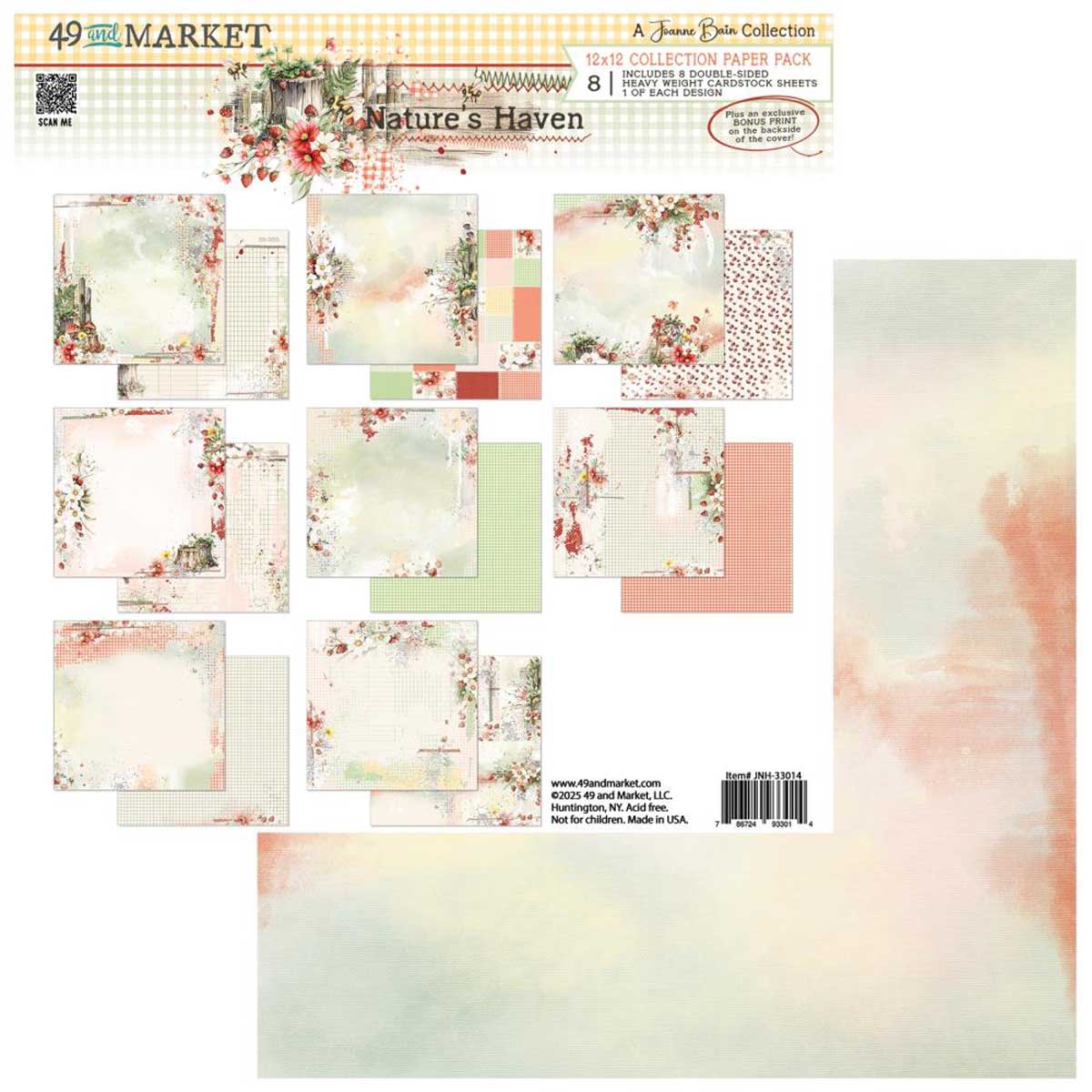 49 & Market Nature's Haven Collection - 12" x 12" Collection Paper Pack [JNH-33014] - Image 2