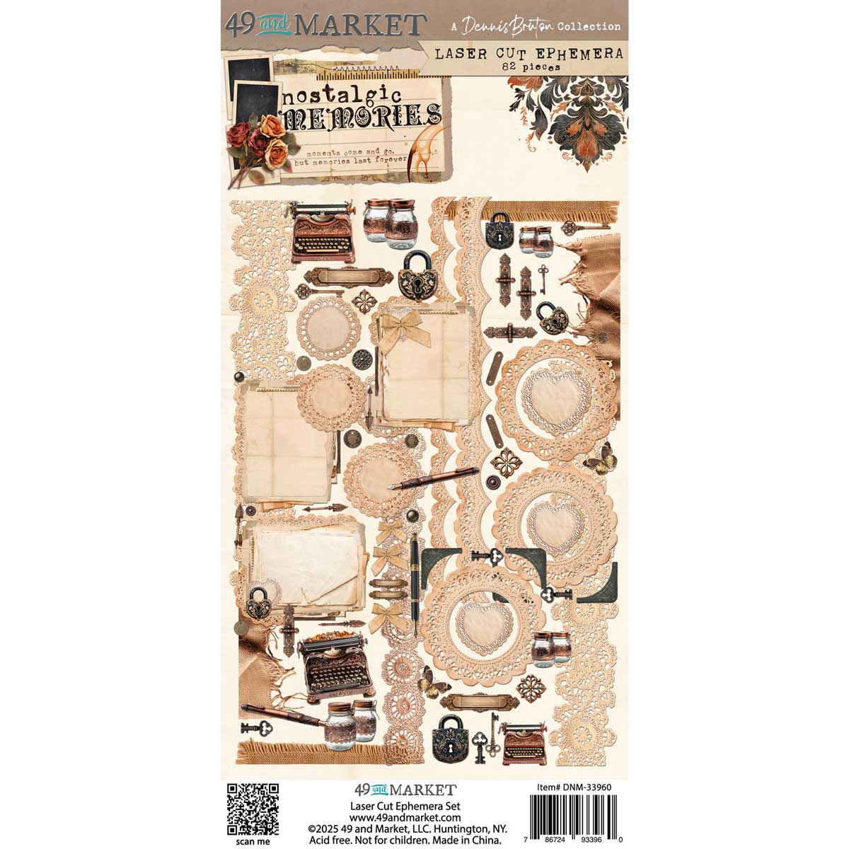 49 & Market Nostalgic Memories Collection - Laser Cut Ephemera [DNM-33960]