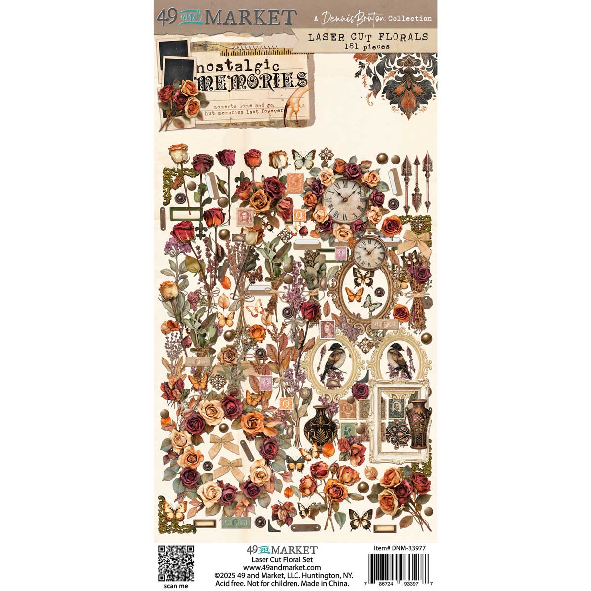 49 & Market Nostalgic Memories Collection - Laser Cut Florals [DNM-33977]