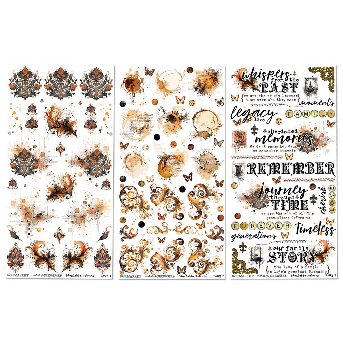 49 & Market Nostalgic Memories Collection - Rub-On Transfers - Blendable [DNM-33953] - Image 3