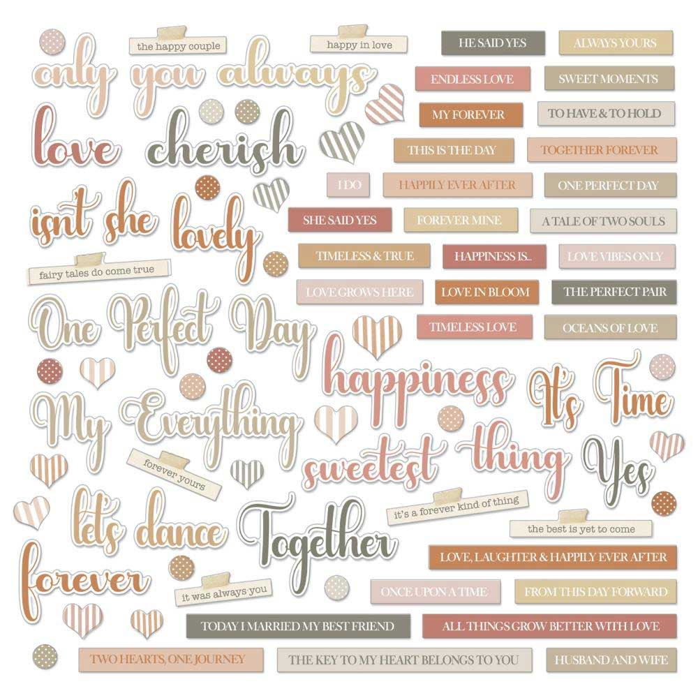 49 & Market One Perfect Day Collection - Chipboard Words [OFD-30952] - Image 2