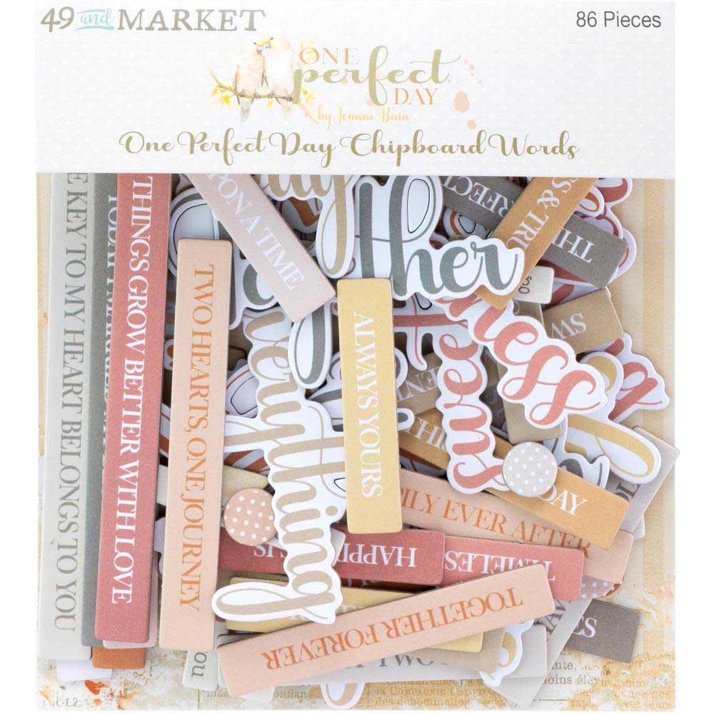 49 & Market One Perfect Day Collection - Chipboard Words [OFD-30952]